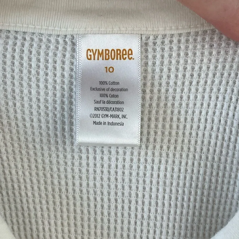EUC Gymboree Kids White Long John Style Summit Patrol Long Sleeve Top 10